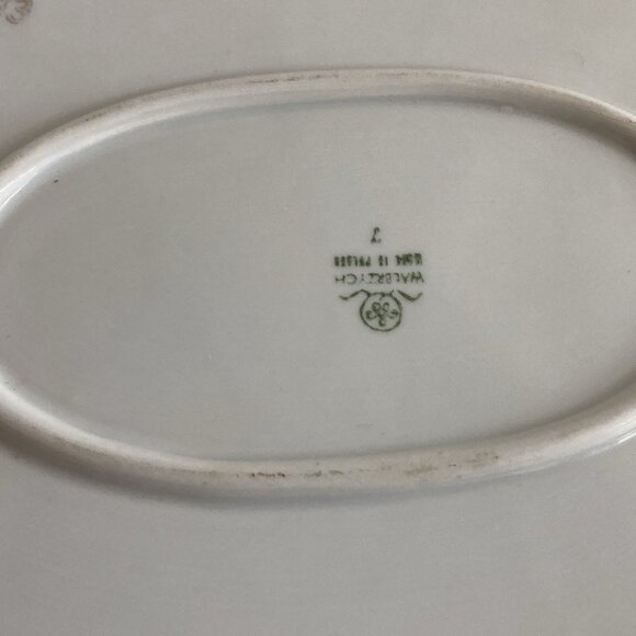 FAVOLINA Poland SERVING PLATTER Roses 13” Oval Gold Trim Cottagecore   Farm - Picture 6 of 9